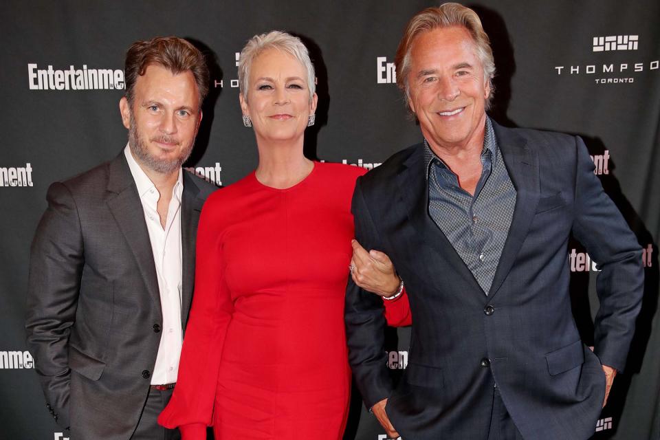 Entertainment Weekly editor in chief JD Heyman, Jamie Lee Curtis, and Don Johnson