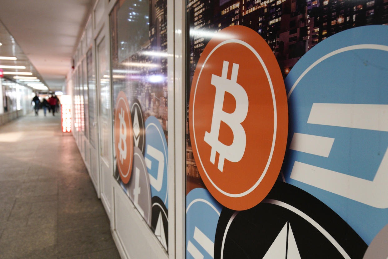 A exchange for cryptocurrencies is seen in Bydgozcz, Poland. Photo: Jaap Arriens/SIPA USA/PA Images