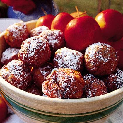 Apple Fritters with Lemon Sauce