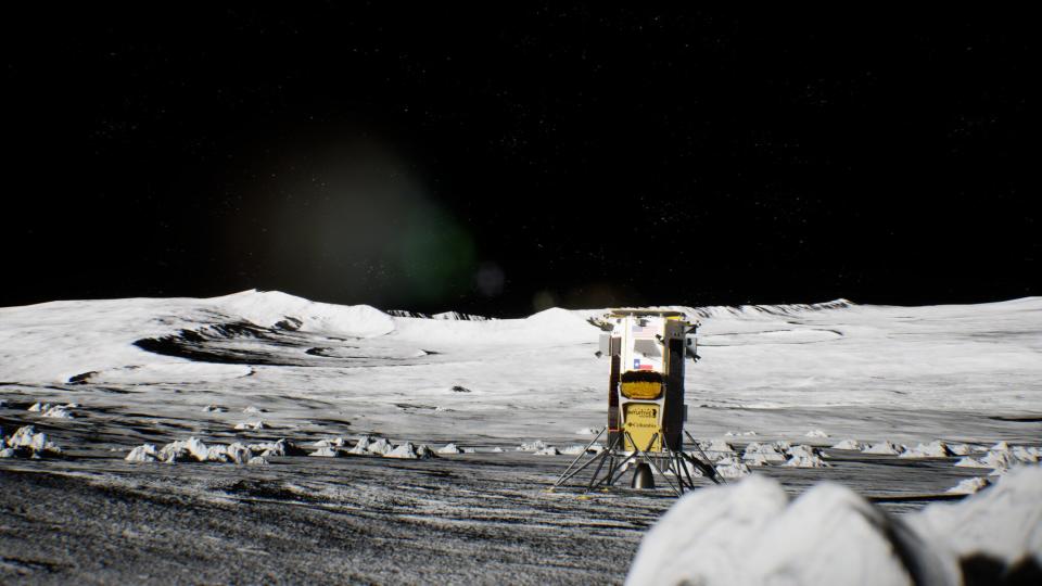 A mockup of what the Nova-C would look like upon landing on the moon. Photo courtesy of Columbia Sportswear.