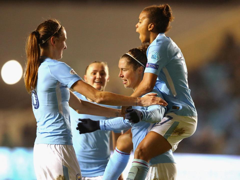 Manchester City have one foot in the Women's Champions League semi-finals: Getty