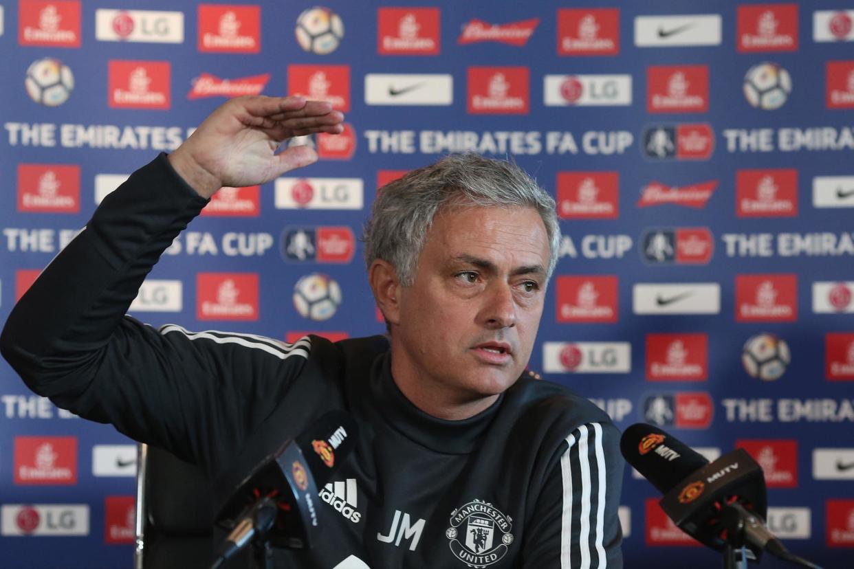 Hitting back | Mourinho has been on the defensive in recent days: Man Utd via Getty Images