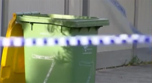 The man was found in a garbage bin. Photo: 7 News