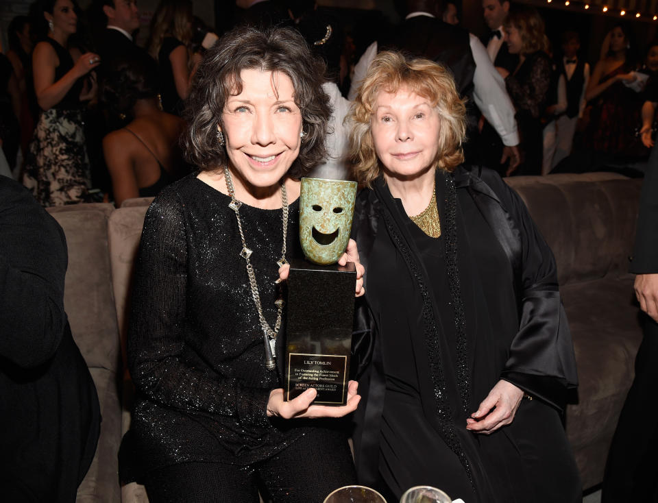 Actress Lily Tomlin and writer Jane Wagner attend People And EIF's Annual Screen Actors Guild Awards Gala at The Shrine Auditorium on January 29, 2017, in Los Angeles, California