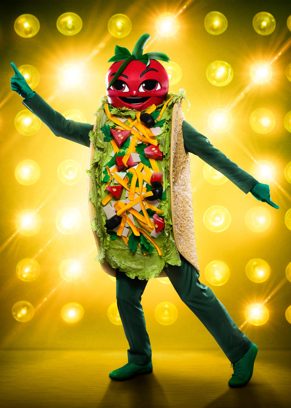 THE MASKED SINGER: The Taco. CR: Michael Becker / FOX. © 2020 FOX MEDIA LLC.