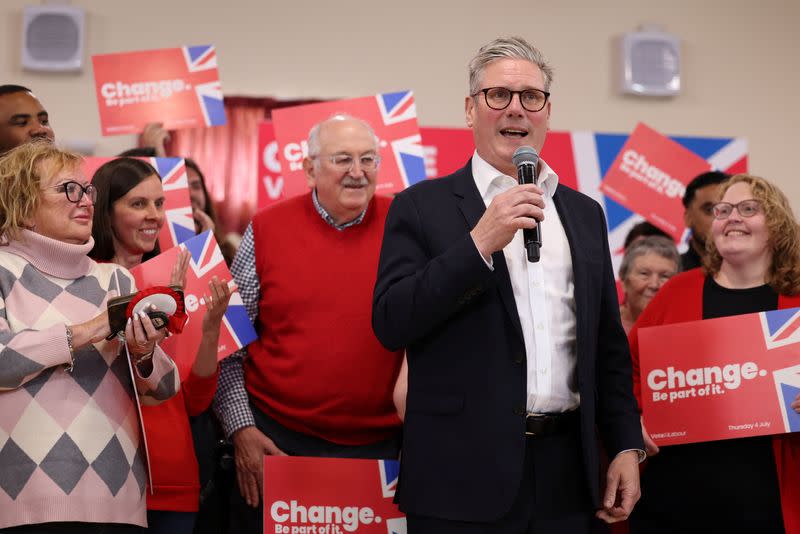 British opposition Labour Party leader Starmer meets voters across the country as campaign continues