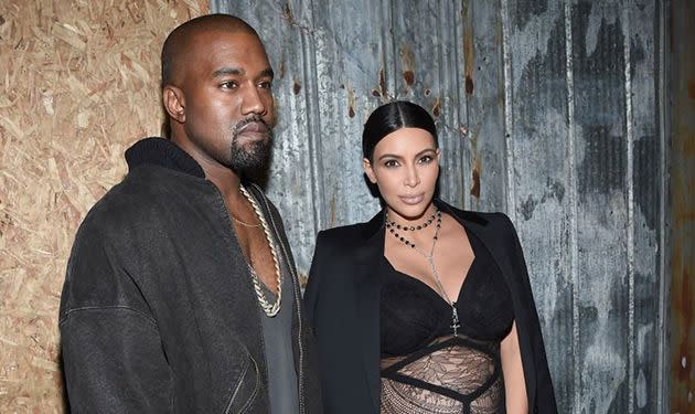Kanye West and Kim Kardashian. Photo: Getty Images.