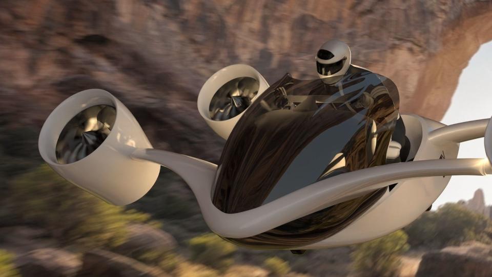 A Company Is Developing An Electric Flying Motorcycle