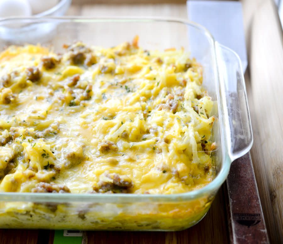 5-Ingredient Sausage Hash Brown Casserole