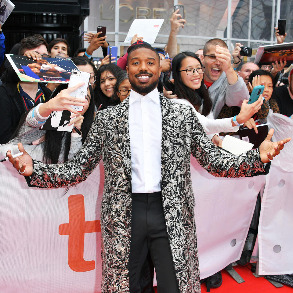 Michael B. Jordan at the premiere of Just Mercy