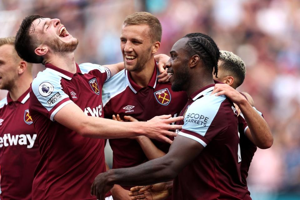 Declan Rice, Tomas Soucek, and Michail Antonio are all expcted to start tonight (Getty Images)