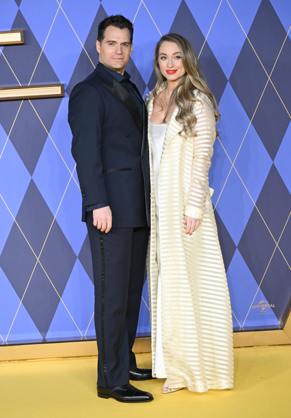 LONDON, ENGLAND – JANUARY 24: Henry Cavill and Natalie Viscuso attend the World Premiere of “Argylle” at the Odeon Luxe Leicester Square on January 24, 2024 in London, England. (Photo by Samir Hussein/WireImage)