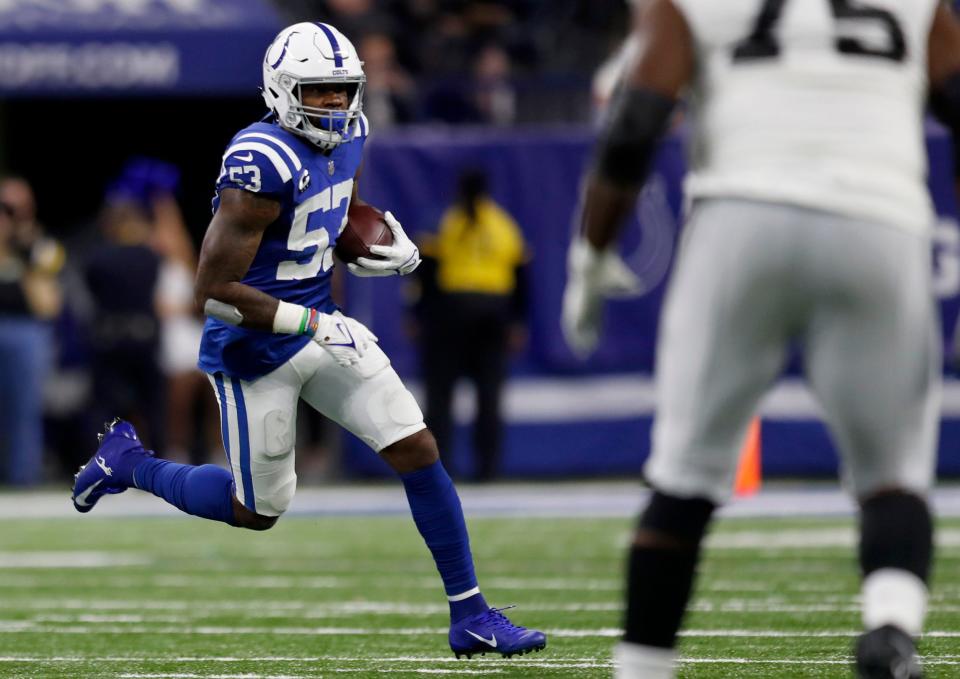 Darius Leonard has been a first-team All-Pro in three of his four seasons so far with the Indianapolis Colts.