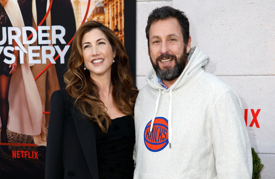 Adam Sandler admits wife has 'good legs' as they celebrate 20 years of ...