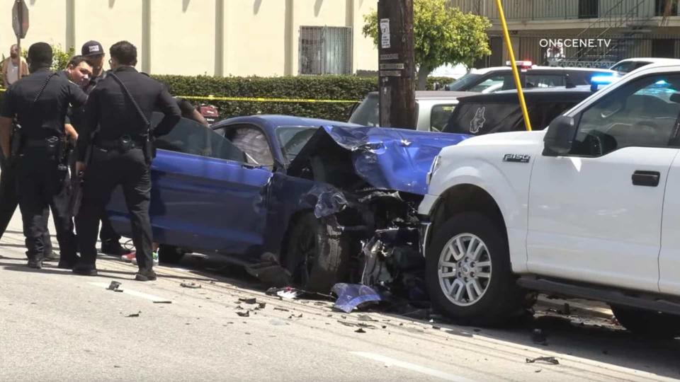 Alleged Police Impersonator Carjacks Mustang, Crashes Running From Cops