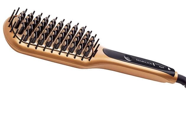 Remington Keratin & Argan Oil Nourish Straightening Brush - $99. Photo: Remington.