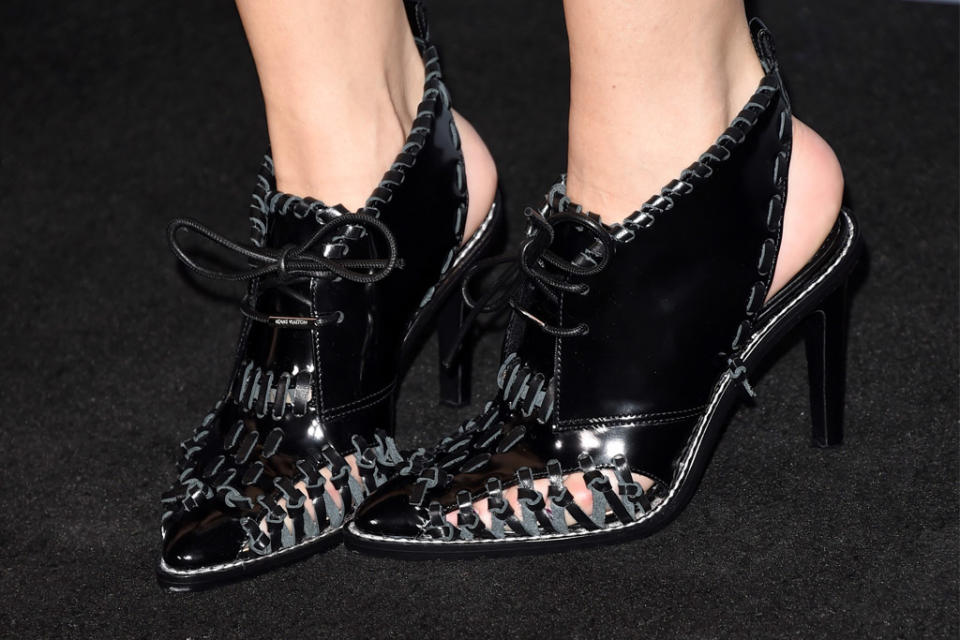 October 2015: Gomez’s Louis Vuitton shoes. - Credit: Getty Images.