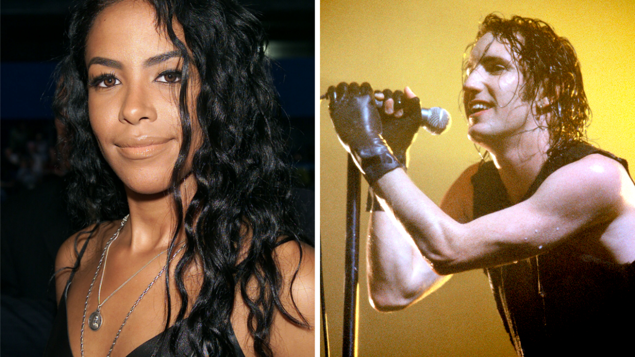  Aaliyah, and Trent Reznor on stage 