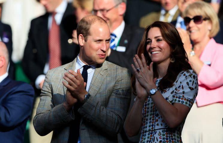 Prince William with the Duchess of Cambridge. Photo: Getty Images.