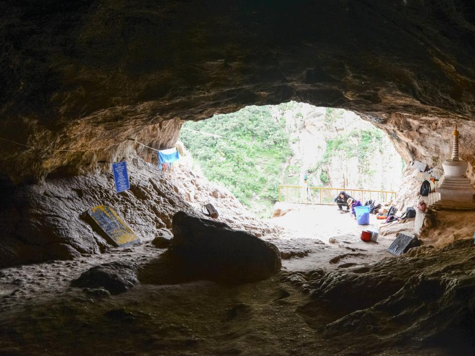 3. The opening of the cave from inside