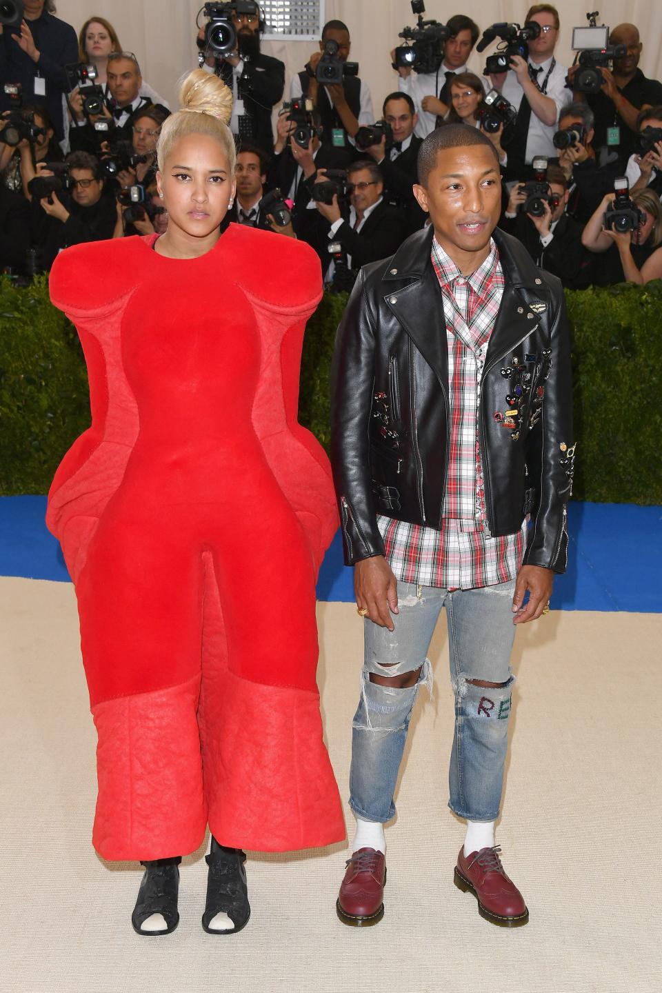 Pharrell Williams and his wife, Helen Lasichanh