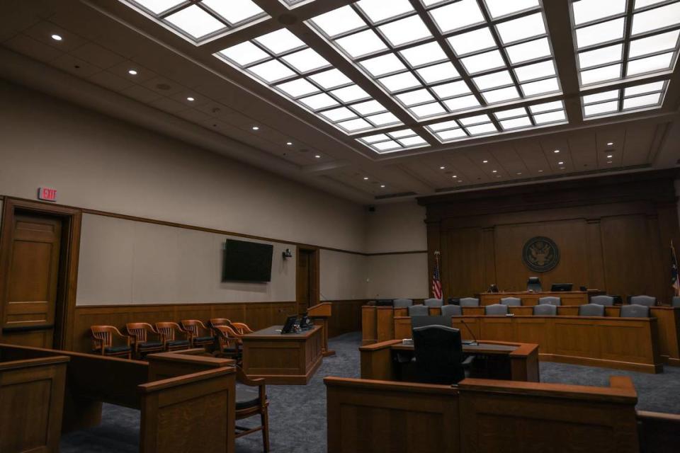 As the only modern Virginia Revival courtroom, Judge Bob Conrad hopes other courthouses will follow Charlotte’s lead and adopt the unique style, which puts the jury in the center of the courtroom.