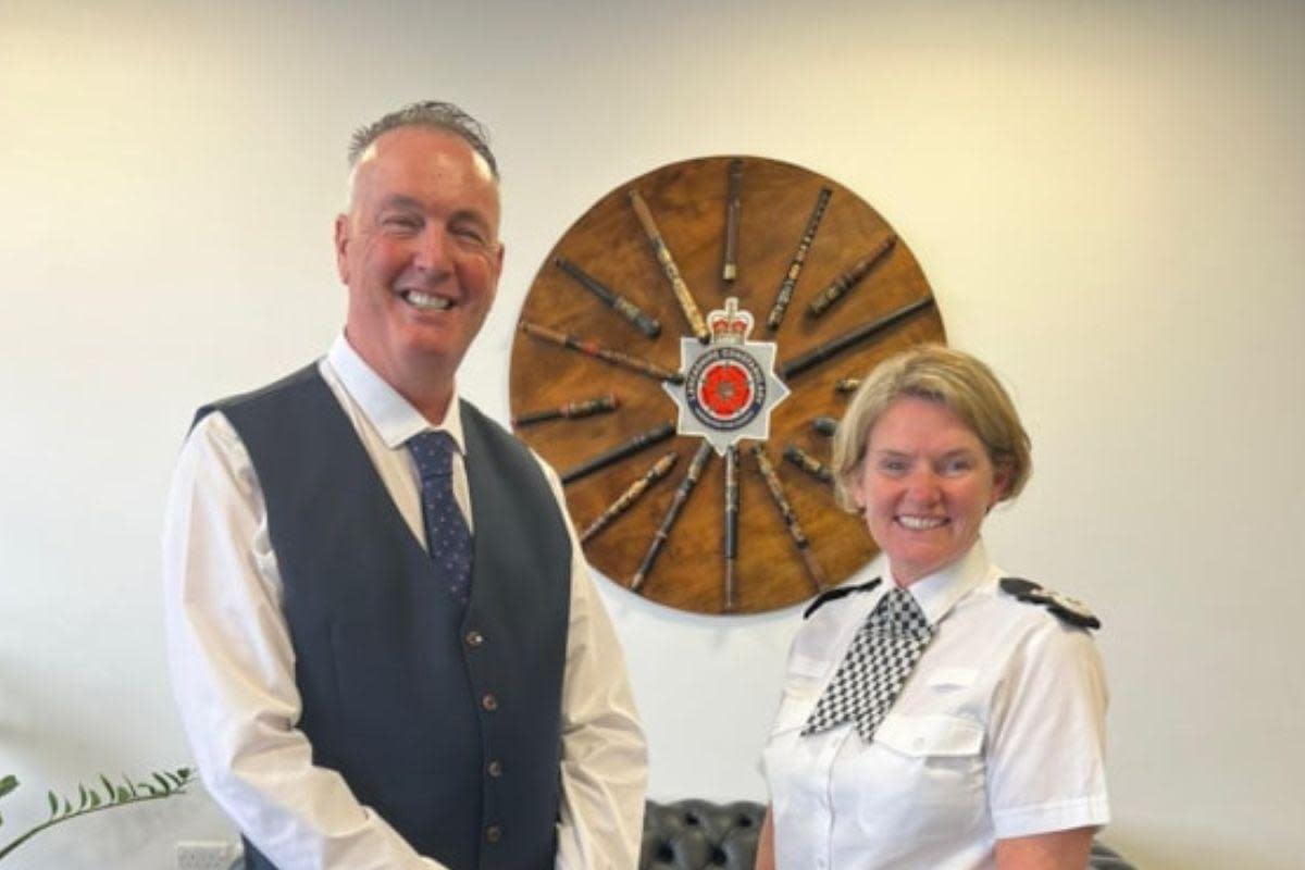 Police and crime commissioner Clive Grunshaw and chief constable Sacha Hatchett <i>(Image: Lancashire Police)</i>