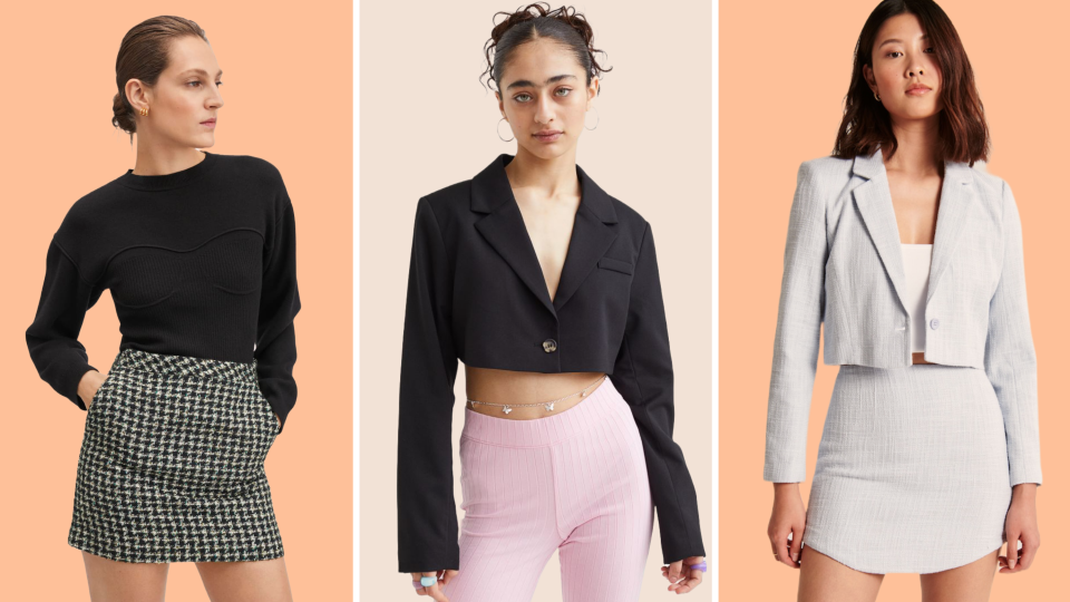 Add some structured style to your wardrobe a la Beyoncé's with a cropped blazer.