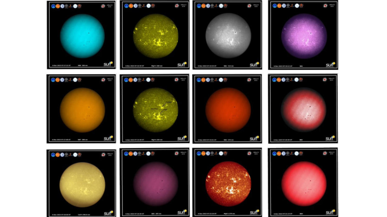  The SUIT payload onboard Aditya-L1 spacecraft captured the sun's full disk on first light earlier this week (Image credit: ISRO). 