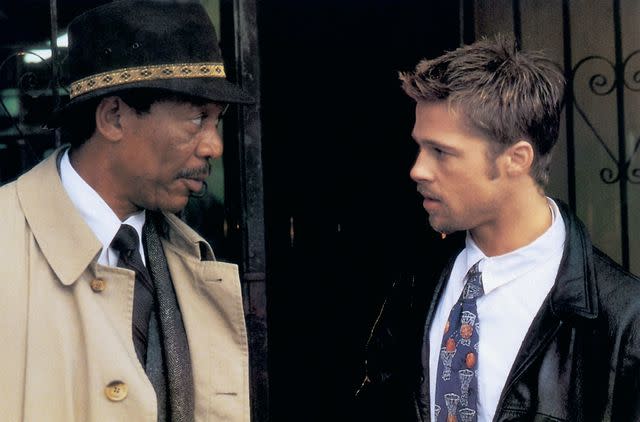 New Line/courtesy Everett Collection Morgan Freeman and Brad Pitt in 'Seven'