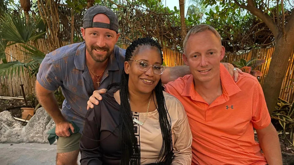 Ryan Watson, Sharitta Grier and Bryan Hagerich pictured together in Turks and Caicos