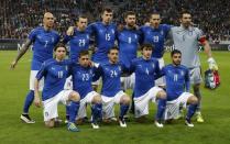 Football Soccer - Germany v Italy - International Friendly - Allianz-Arena, Munich, Germany - 29/3/16 Italy's players line-up before the match REUTERS/Michaela Rehle