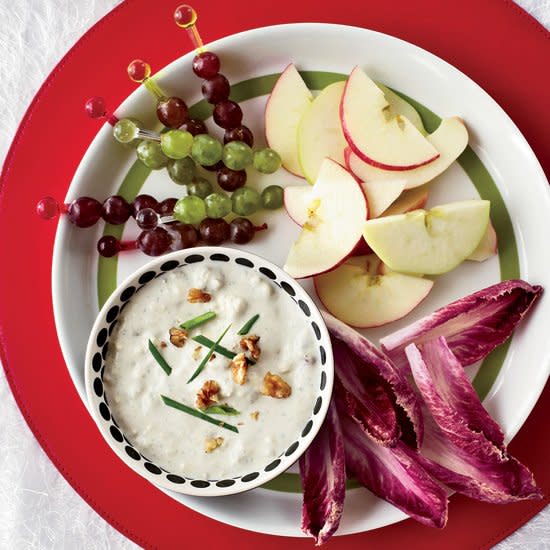 Blue-Cheese-and-Walnut Dip with Waldorf Crudités