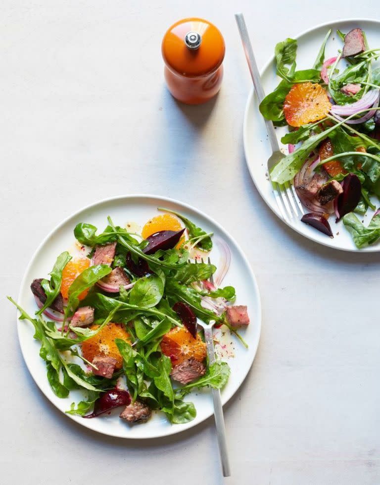 Beet, Tangerine, and Steak Salad