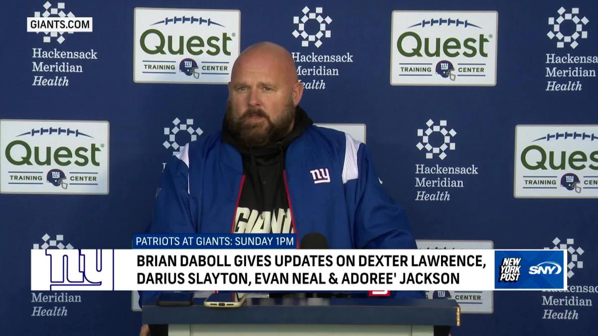 Giants coach Brian Daboll gives injury, roster status update for