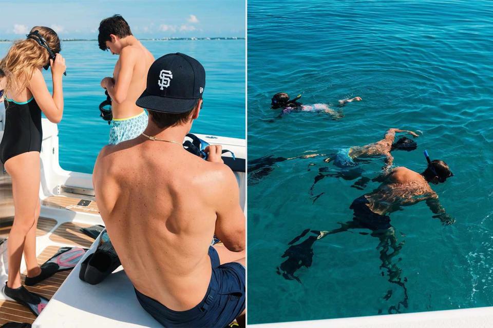 <p>Tom Brady/Instagram</p> Tom Brady snorkels with his kids in a new Instagram post.