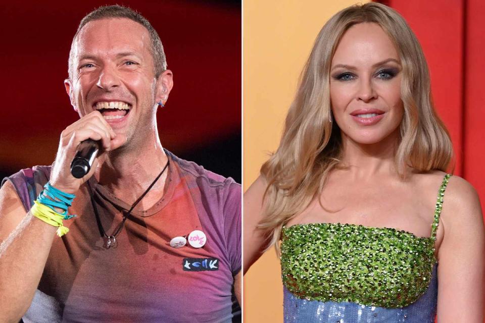 <p>Matt Jelonek/WireImage;Karwai Tang/WireImage</p> Chris Martin and Kylie Minogue