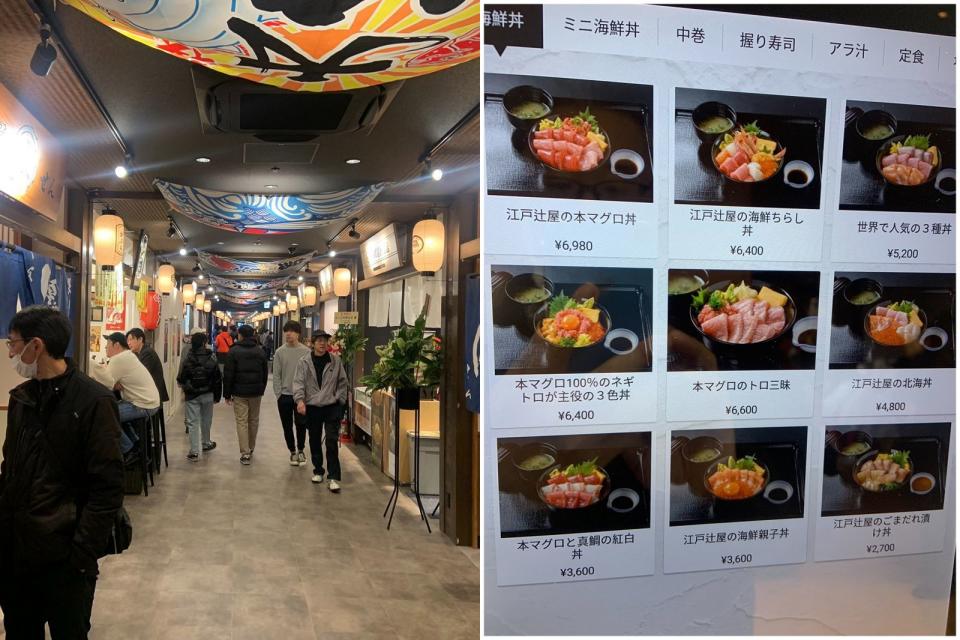 東京新景點「豐洲千客萬來」開幕，海鮮丼價格嚇壞日本人：坑觀光客？（翻自X平台）