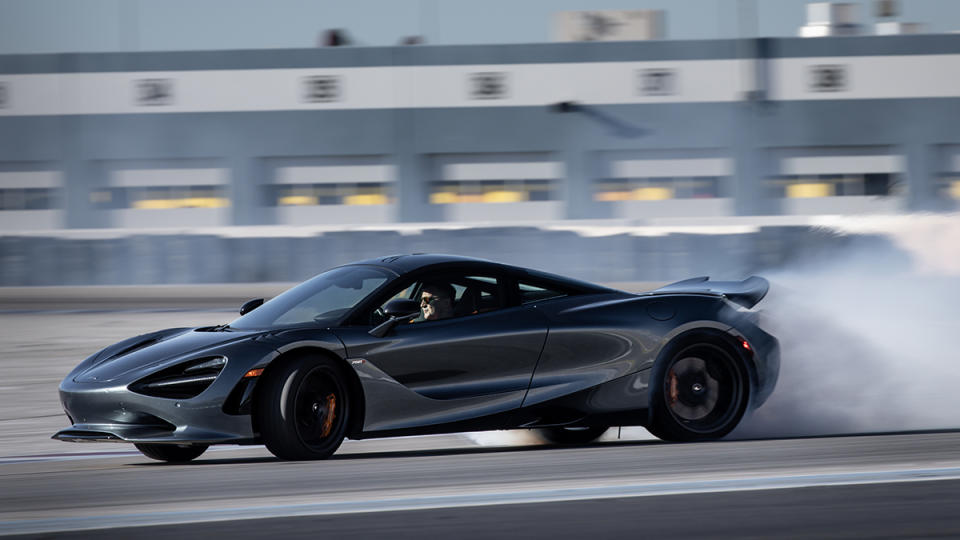 McLaren 750S on the track at the Las Vegas Motor Speedway