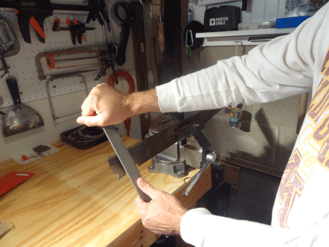Sharpening a Mower Blade