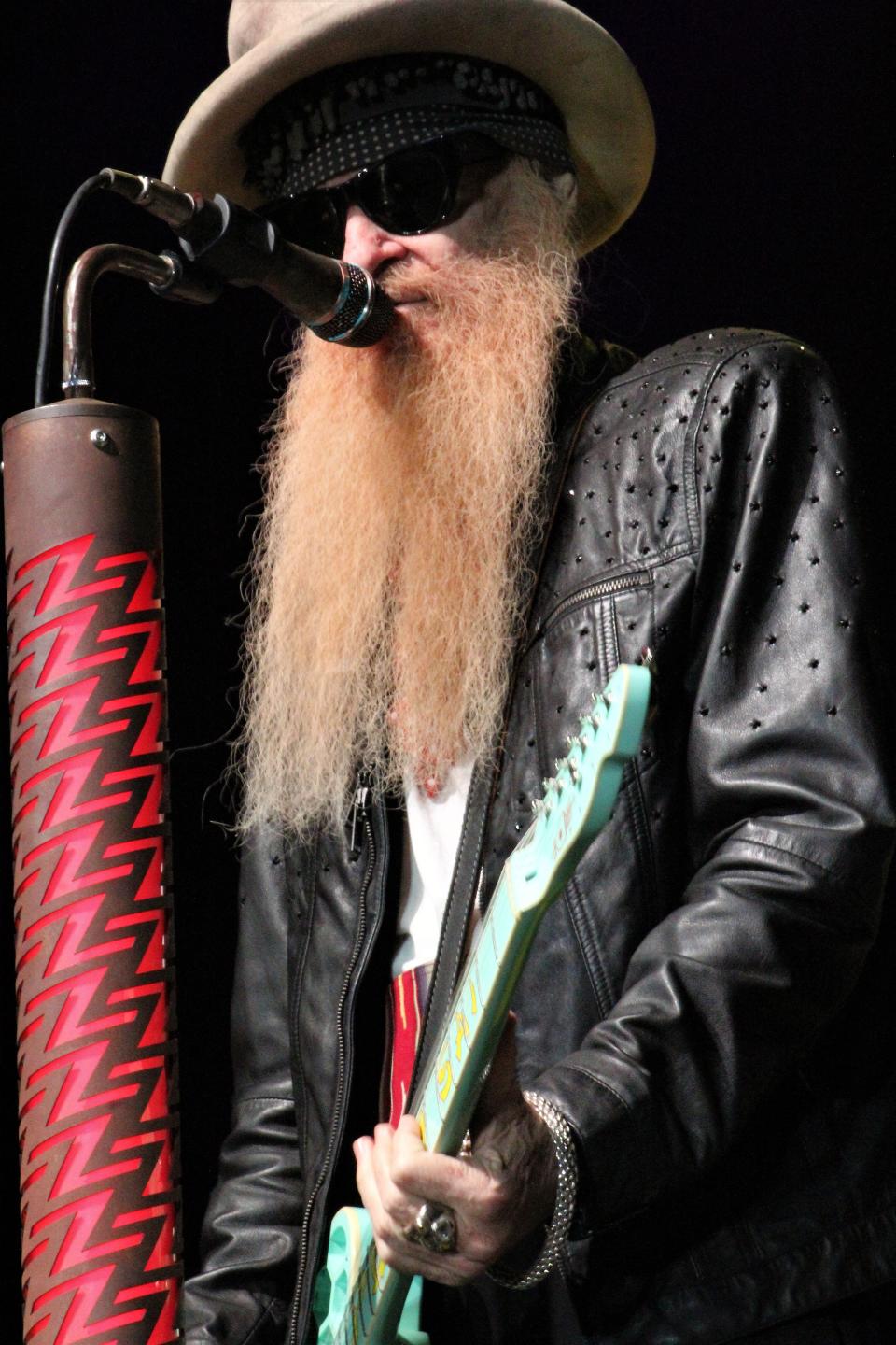 A picture of cool - ZZ Top original member Billy Gibbons leads off Tuesday's show in Abilene, where he first played in 1971 at Abilene High School.