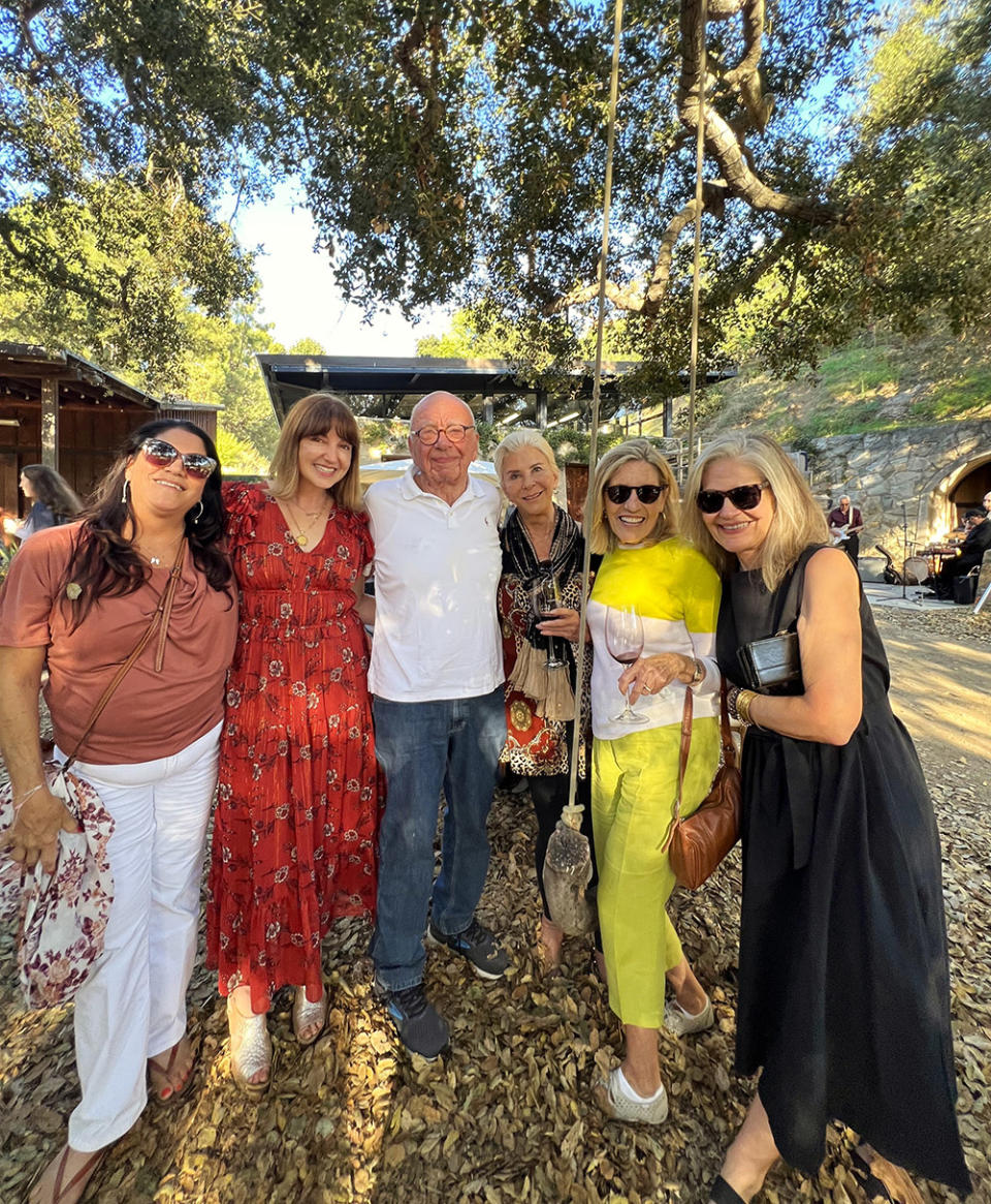 Jeanette Tremblay, French Riviera Film Festival co-founder Nicole Muj, Rupert Murdoch, Anastasia Mann, Dabney Bixel, Diane Burlingame.