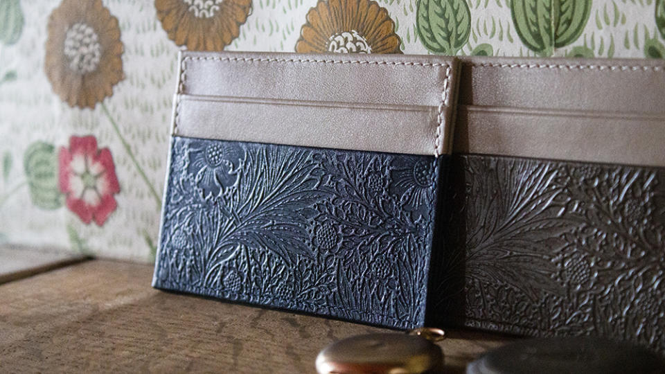 Transferring Morris & Co.'s marigold pattern onto Ettinger's leather goods required a specialist engineer.