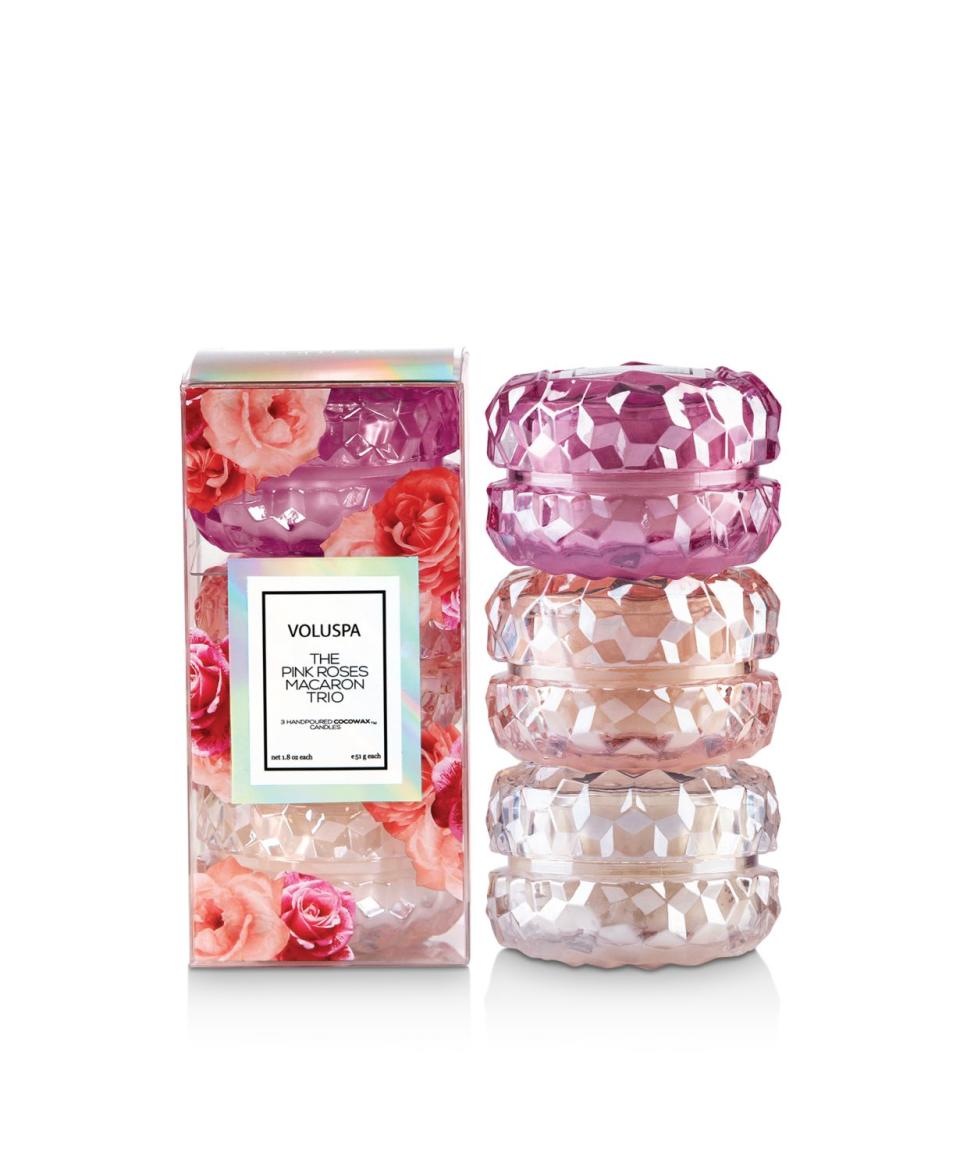 <p><a href="https://go.redirectingat.com?id=74968X1596630&url=https%3A%2F%2Fwww.bloomingdales.com%2Fshop%2Fproduct%2Fvoluspa-the-pink-roses-macaron-candle-trio-set-of-3%3FID%3D3284956&sref=https%3A%2F%2Fwww.thepioneerwoman.com%2Fholidays-celebrations%2Fg35117913%2Fvalentines-day-candles%2F" rel="nofollow noopener" target="_blank" data-ylk="slk:Shop Now;elm:context_link;itc:0;sec:content-canvas" class="link ">Shop Now</a></p><p>The Pink Roses Macaron Candle Trio</p><p>bloomingdales.com</p><p>$39.00</p><span class="copyright">Bloomingdale's </span>