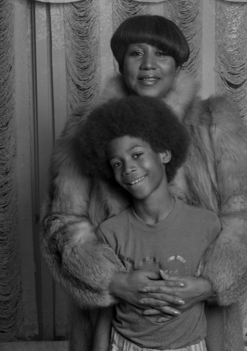 Aretha Franklin and her son, Kecalf