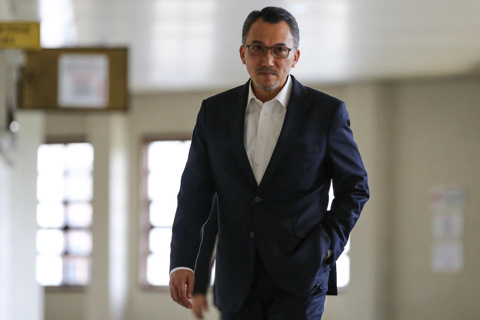 Former SRC International Sdn Bhd director Tan Sri Ismee Ismail is pictured at the Kuala Lumpur Court Complex June 13, 2019. — Picture by Yusof Mat Isa