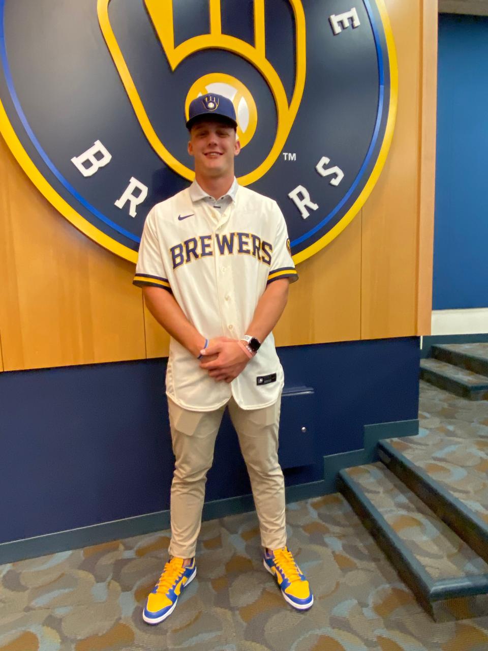 Milwaukee Brewers first-round draft pick Brock Wilken is currently playing at Class A Wisconsin.