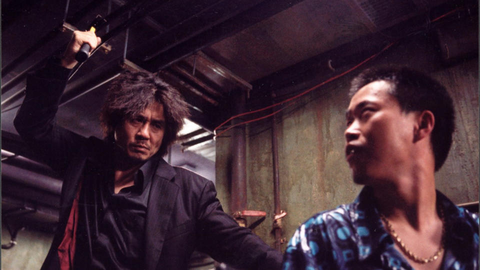 The protagonist of 'Oldboy' runs wild with a hammer in an unbroken take. (Credit: Show East)