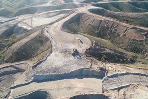 Gold Crown mining areas (Looking North).