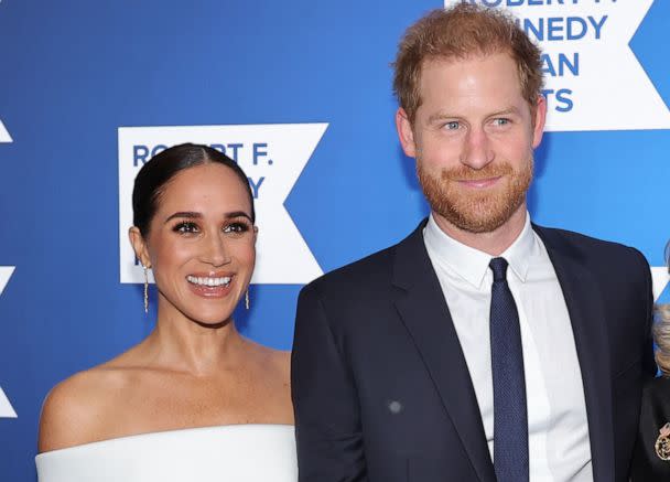 PHOTO: Meghan, Duchess of Sussex and Prince Harry, Duke of Sussex attend the 2022 Robert F. Kennedy Human Rights Ripple of Hope Gala at New York Hilton on Dec. 6, 2022 in New York City. (Mike Coppola/Getty Images, FILE)